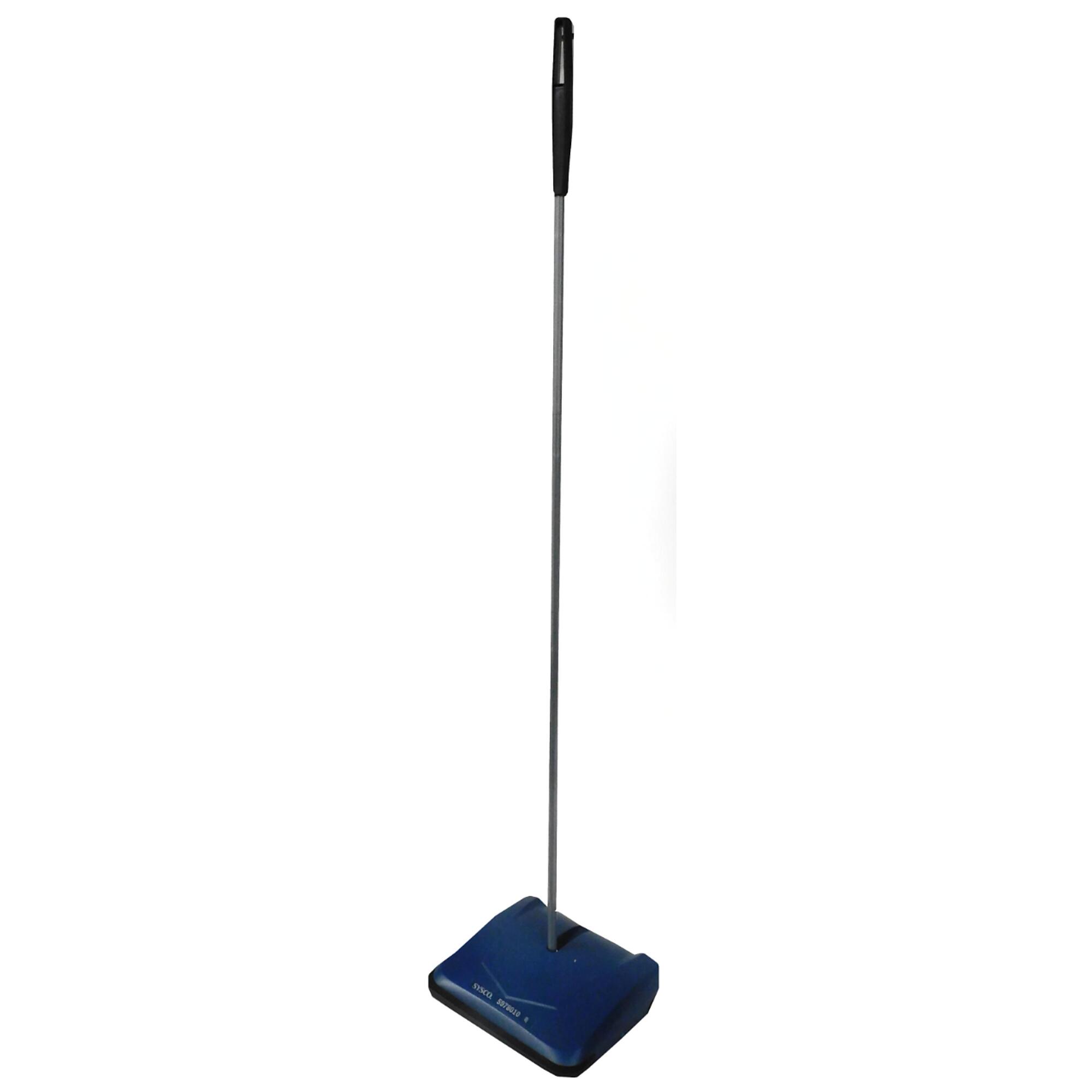 Sysco Powerrotor Commercial Floor & Carpet Sweeper, Lightweight, Bagless, Cordless Sweeper with Rubber Corner Brushes, Quiet Operation, Model #S5325U